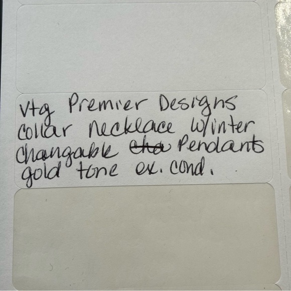 Premier Designs gold tone necklace with 2 pendants - Picture 7 of 7